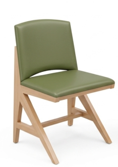 Chaise rembourrée appui sur table Soline